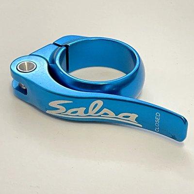 Salsa Flip-Lock Seat Collar, 30,0mm, blue