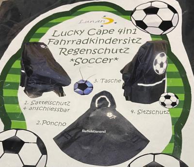 Lunari Kindersitz Cape 4 in 1 Regenschutz, Fußball Produktbild 2