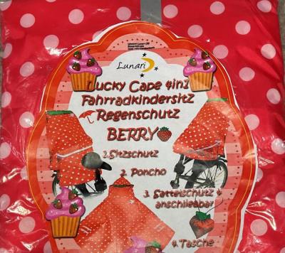 Lunari Kindersitz Cape 4 in 1 Regenschutz, Erdbeere Produktbild 1