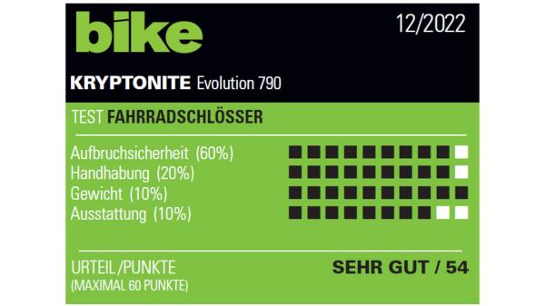 KRYPTONITE Faltschloss Evolution 790 schwarz/orange 90 cm