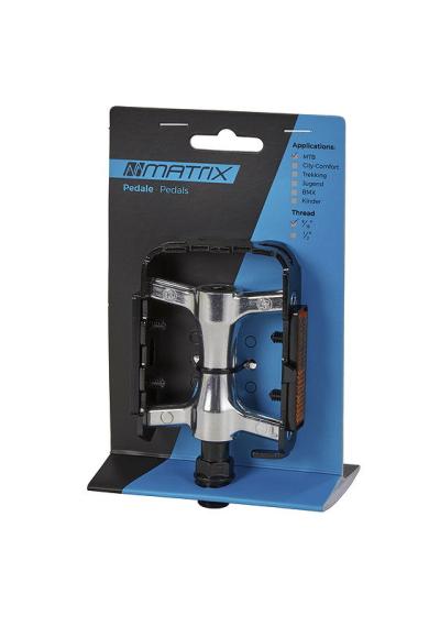MATRIX MTB Pedal PE89 schwarz / silber  EVP100117 Produktbild 1