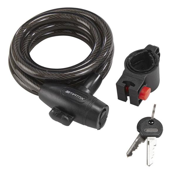 MATRIX Spiralkabelschloss SPS 1800 12 mm schwarz 180 cm EVP