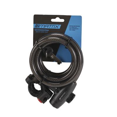 MATRIX Spiralkabelschloss SPS 1800 12 mm schwarz 180 cm EVP Produktbild 1