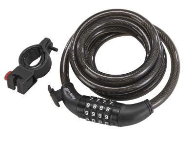 MATRIX Zahlen-Spiralkabelschloss SPZ 1800 12 mm schwarz 180 cm EVP Produktbild 1