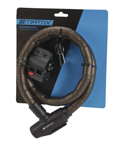 MATRIX Panzerkabelschloss PAS 1000 18 mm rauch-schwarz 100 cm EVP Produktbild 2