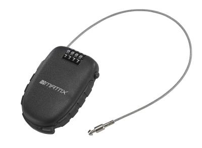 MATRIX Zahlen-Kabelschloss aufrollbar KAZ 900 2,4 mm schwarz 90 cm EVP Produktbild 1