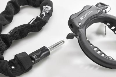 MATRIX Rahmenschloss Set XL RAN 1000 inkl. Kette (100 cm) 65 mm schwarz SB-Verpackung Produktbild 1