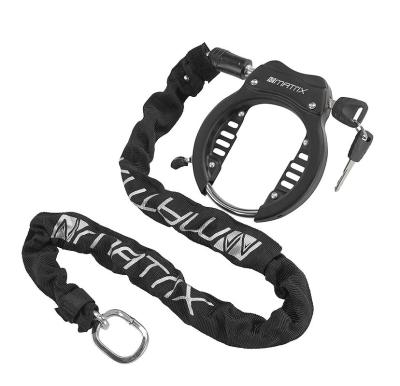 MATRIX Rahmenschloss Set XL RAN 1000 inkl. Kette (100 cm) 65 mm schwarz SB-Verpackung Produktbild 3