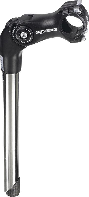 ergotec Vorbau Octopus 2 Tube 90 mm schwarz sand. 31,8 mm 25,4 mm 0- +60°