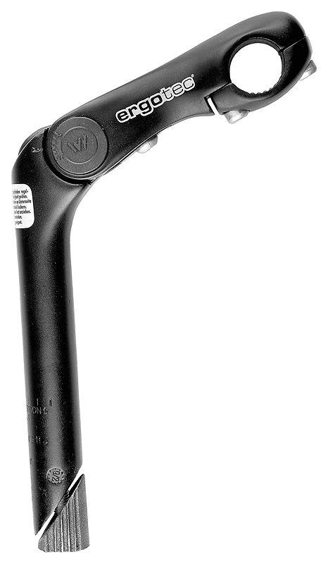 ergotec Vorbau Kobra Vario 90 mm schwarz-sand. 25,4 mm 22,2 mm 0- +70°