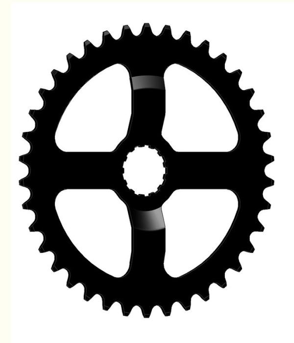 Esjot Kettenblatt für Bosch Gen 3 1/2" x 1/8", gekröpft  40 Zähne