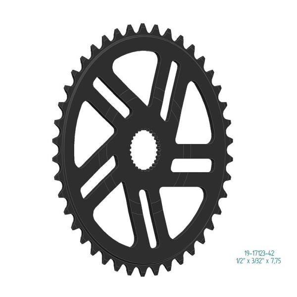 Esjot Kettenblatt für Bosch Gen 4 1/2" x 3/32"+1/2"x11/128" 42 Zähne