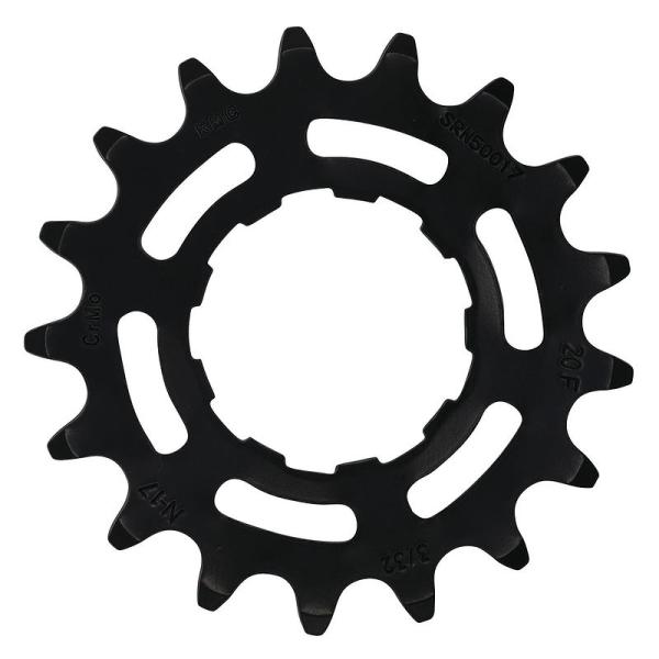KMC Ritzel flach für Enviolo schwarz  1/2" x 3/32"  17 Zähne