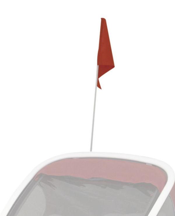 HAMAX Zubehör Sicherheitsfahne für Outback Kinderanhänger weiß/orange