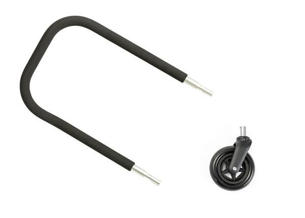 CROOZER Buggy-Set für Hundeanhänger Enna, Preppa schwarz/silber