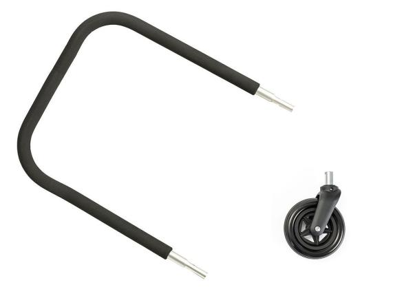 CROOZER Buggy-Set für Hundeanhänger Mikke, Jokke, Tammo, Bruuno schwarz/silber