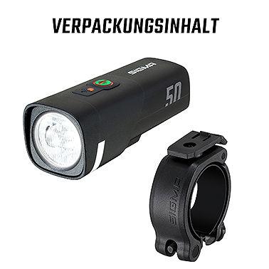 SIGMA LED Akkufrontleuchte AURA 50 schwarz