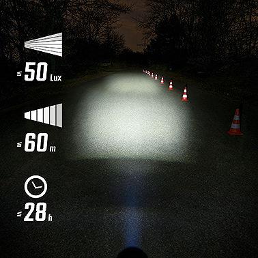 SIGMA LED Akkufrontleuchte AURA 50 schwarz Produktbild 1