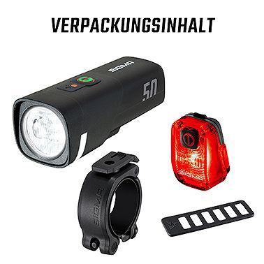 SIGMA LED Akkuleuchten Set AURA 50 / HIRO 10 Set schwarz Produktbild 3