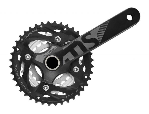 Sunrace Kettenradgarnitur FCMS50 Alu 2-PIECE  40x30x22 Zähne schwarz-matt 175 mm  EVP