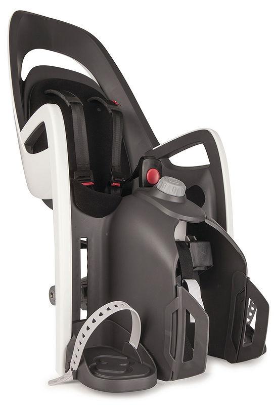 HAMAX Kindersitz Caress für Gepäckträgermontage grau/weiß/schwarz