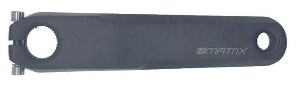 MATRIX Kurbelarmsatz Alu Shimano E6100/7000/8000 schwarz 170 mm  Montageverpackung