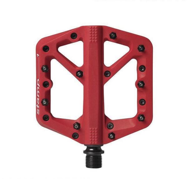 crankbrothers Plattformpedal Stamp 1 Small Größe S 37-43 rot  SB-Verpackung