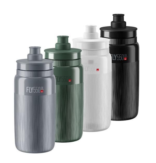 Elite Trinkflasche FLY Tex grau, graue Graphik 0,55 L