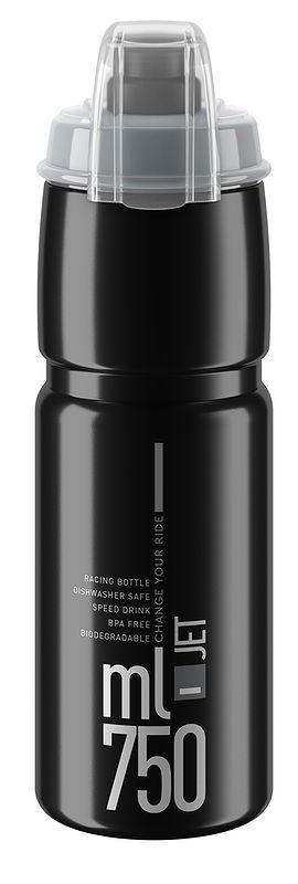 Elite Trinkflasche JET Plus schwarz, graue Graphik 0,75 L