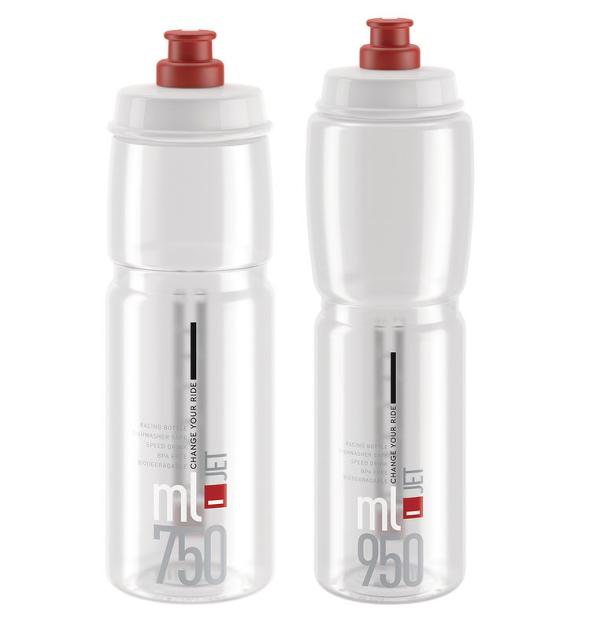 Elite Trinkflasche JET Clear klar, rot Graphik 0,75 L
