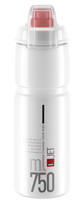 Elite Trinkflasche JET Plus klar, rote Graphik 0,75 L