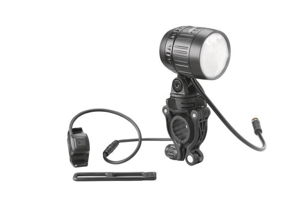 B&M LED-Scheinwerfer Akku LUMOTEC IQ-XM Speed schwarz eloxiert 170 Lux 168/35LA-01