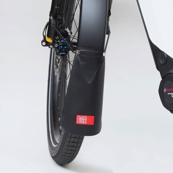 FAHRER Berlin Spritzschutz Latz E-Plus Snap Schutzblechbreite 70 - 90 mm schwarz