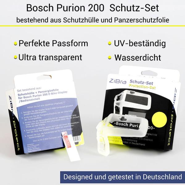 ZiBra Display Cover - Set für Bosch Purion 200 transparent