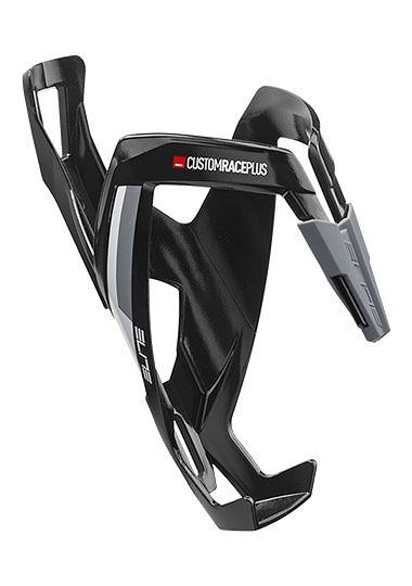 Elite Flaschenhalter Custom Race Plus schwarz glossy, graphik weiß