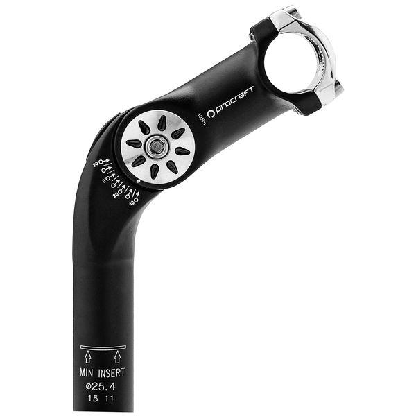 Procraft Vorbau Schaft verstellbar 1 1/8 Zoll - 70&deg;-130&deg; / 115 mm