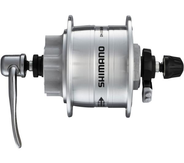 SHIMANO Nabendynamo DH-3D32 6 Volt/3 Watt 36 Loch 6-Loch Silber Mutterntyp