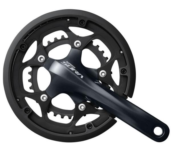 SHIMANO Kurbelgarnitur SORA FC-R3000 9-fach 175 mm 50-34 Zähne Schwarz mit KSR