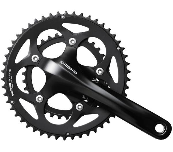 SHIMANO Kurbelgarnitur FC-RS400 10-fach 170 mm 50-34 Zähne Schwarz
