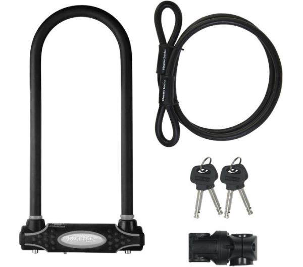 Master Lock Bügelschloss 8285LW Schwarz 13 mm x 280 mm x 110 mm / 10 mm x 1200 mm Schlüssel